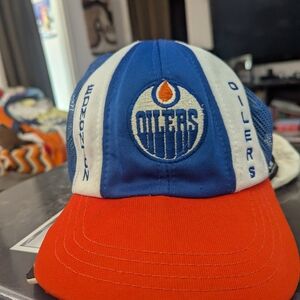 Edmonton Oilers Blue and Orange Cap